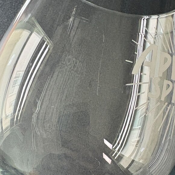 Aperol Spritz Wine Cocktail Glass Stemmed Pedestal Set of 4 Glasses - Picture 5 of 7